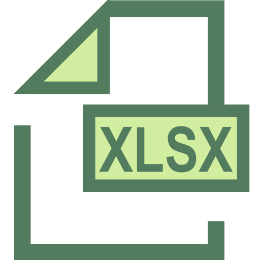 Icon für Datei vom typ xlsx